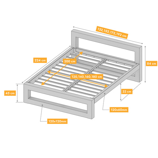 Letto in metallo Kovová posteľ Ryka Classic Xtreme