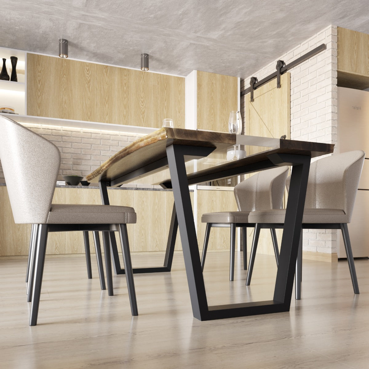 Gamba per tavolo in metallo Atria Epox