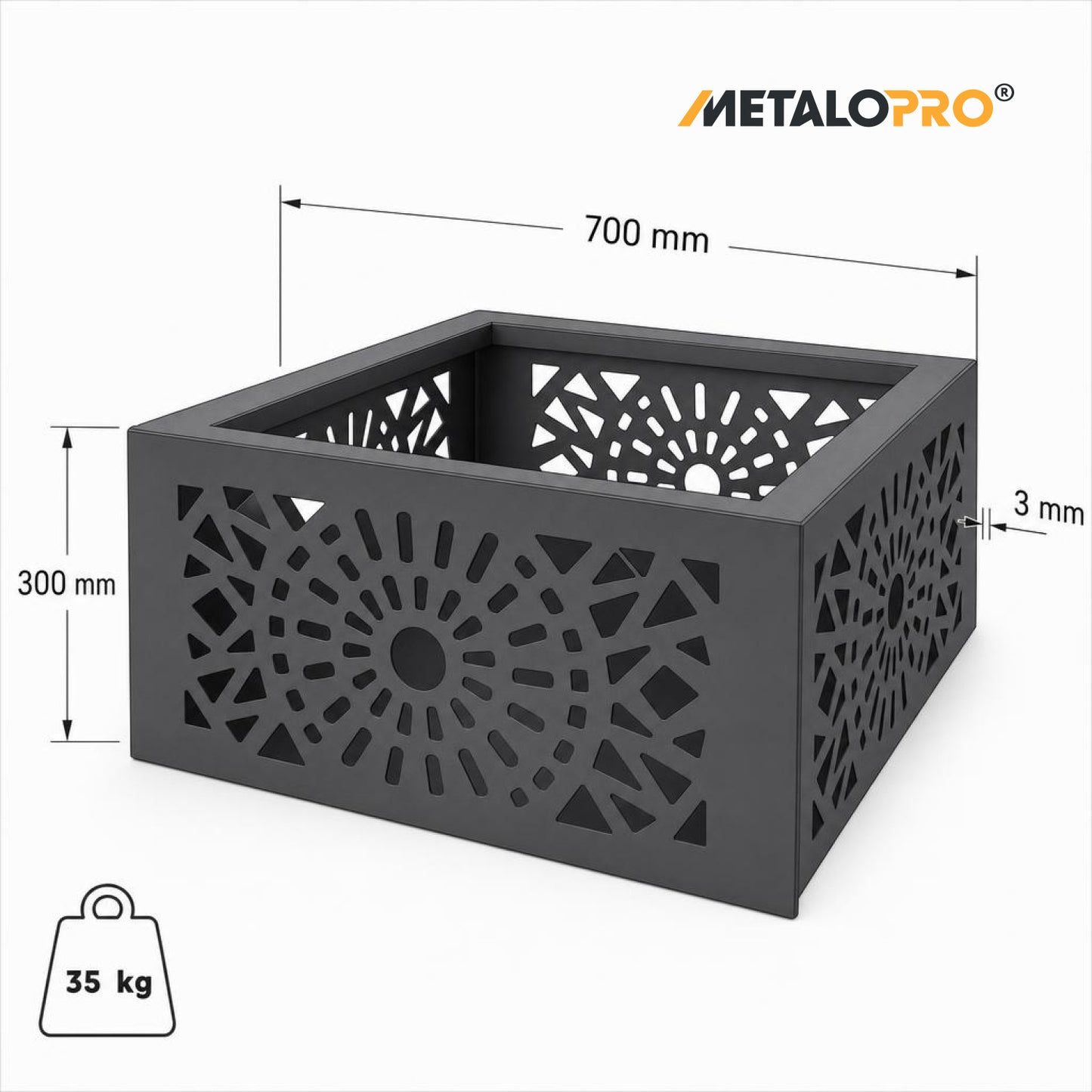 Braciere da giardino in metallo Morion M2