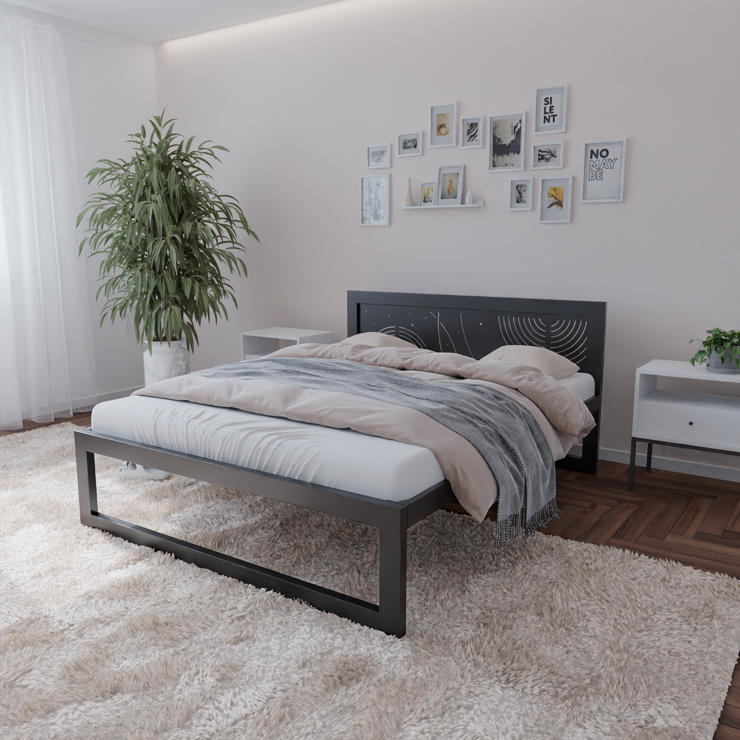 Letto in metallo Kovová posteľ Ryka Standard M18