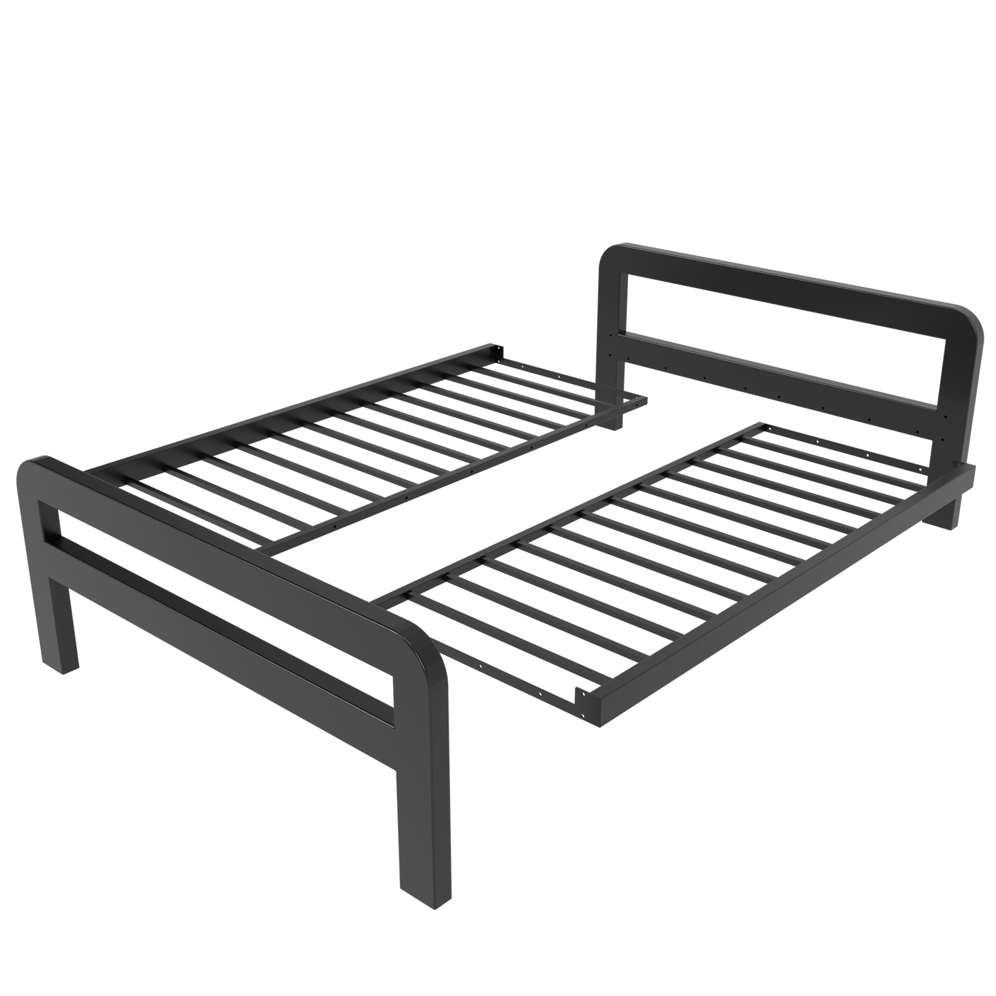 Letto in metallo Kovová posteľ Ryka Round otvorená (profil 120 x 60 mm)
