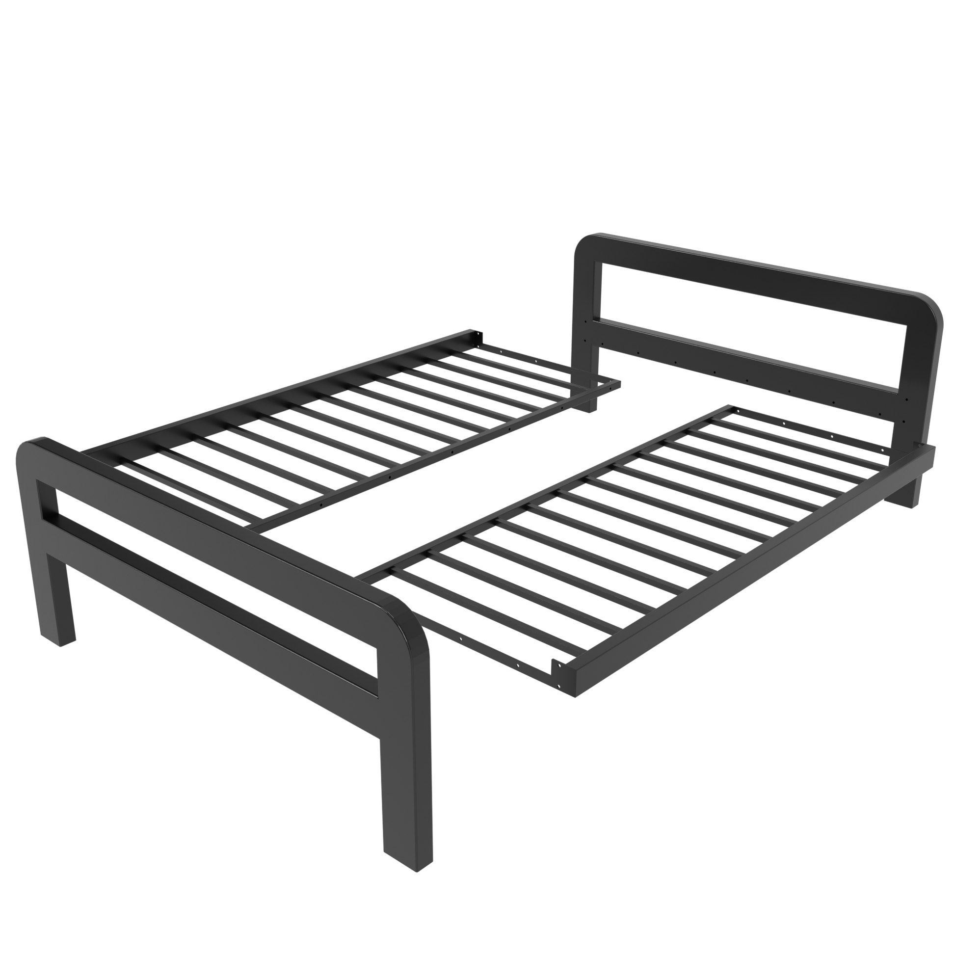 Letto in metallo Kovová posteľ Ryka Round otvorená (profil 120 x 60 mm)