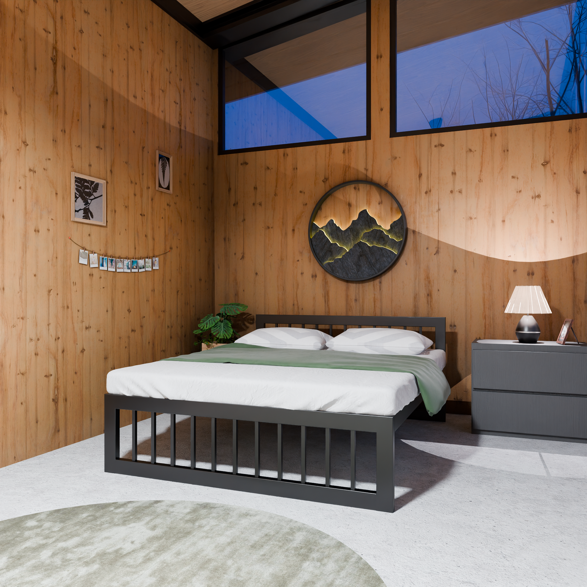 Letto in metallo Kovová posteľ Ryka Vertical