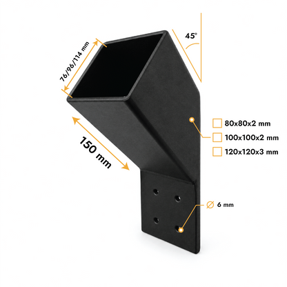 Connettore di controvento 45°