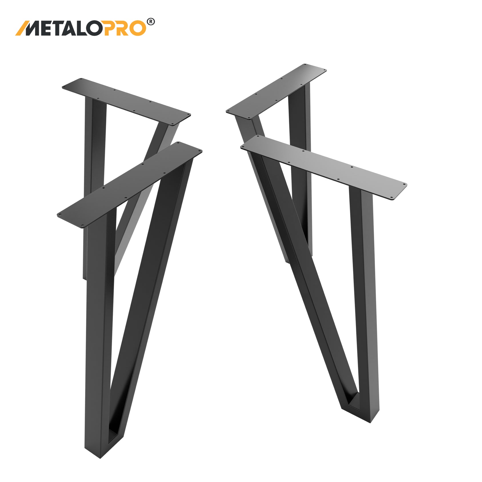 Set 4 gambe per tavolo in metallo Kentucky
