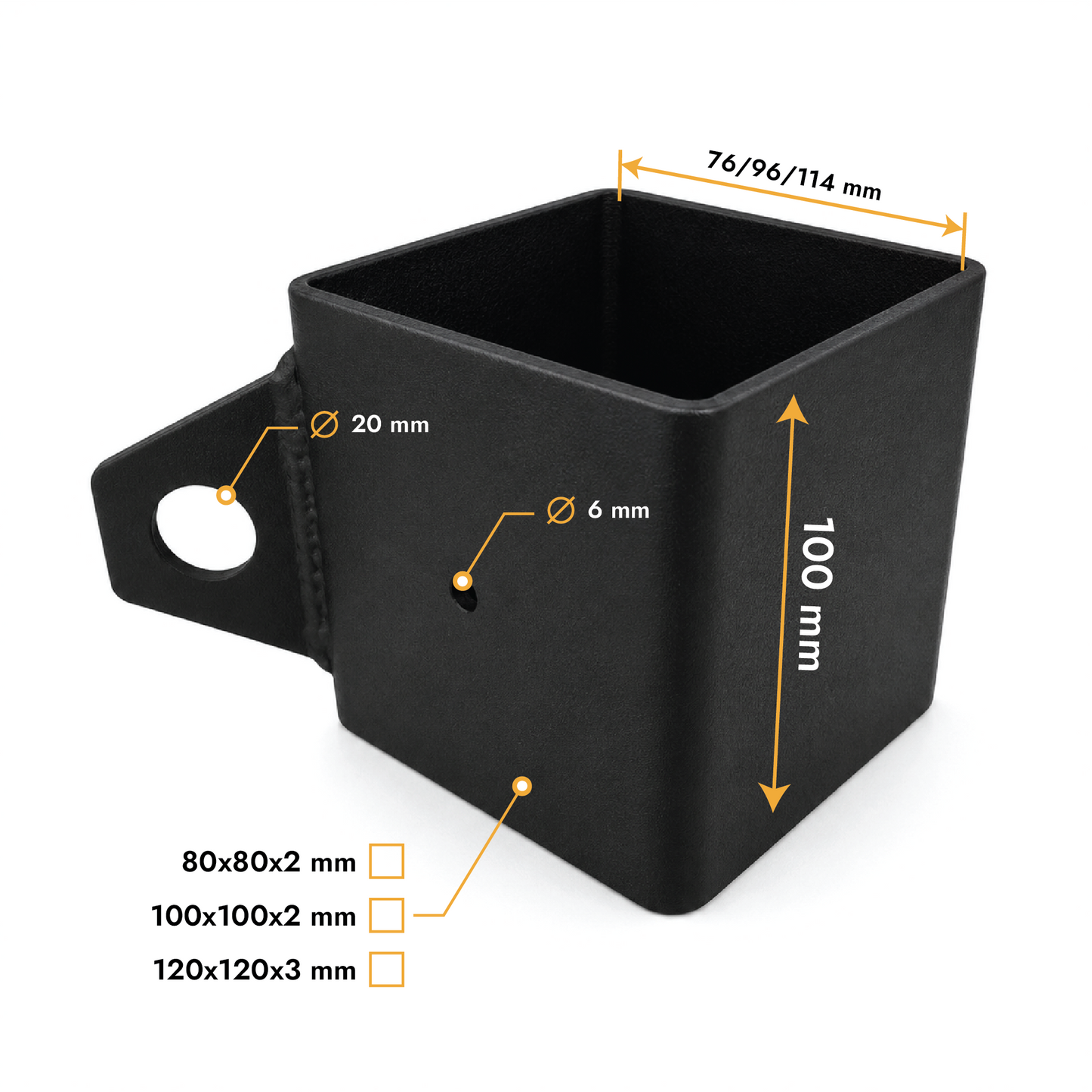 Conector para poste con anilla