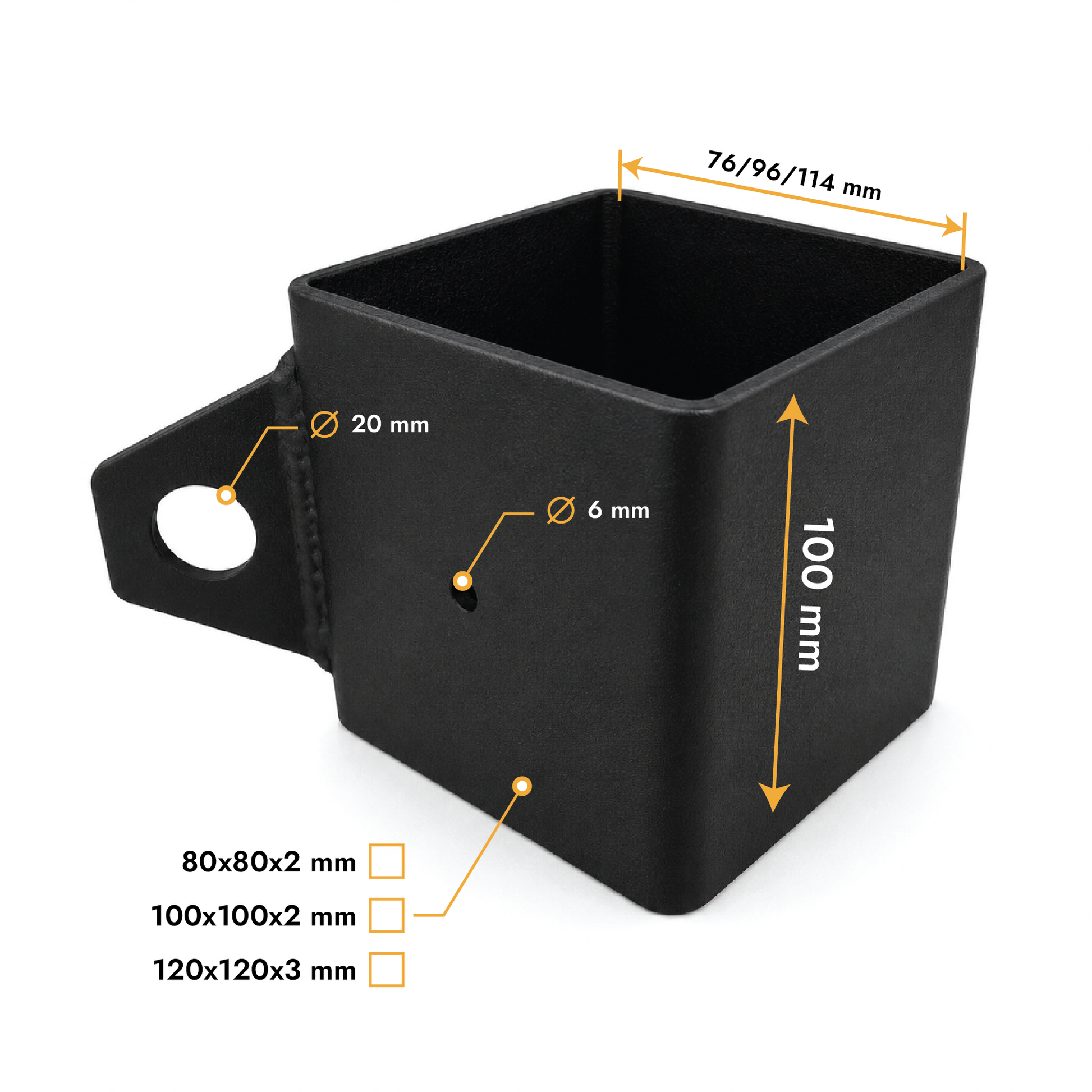 Conector para poste con anilla