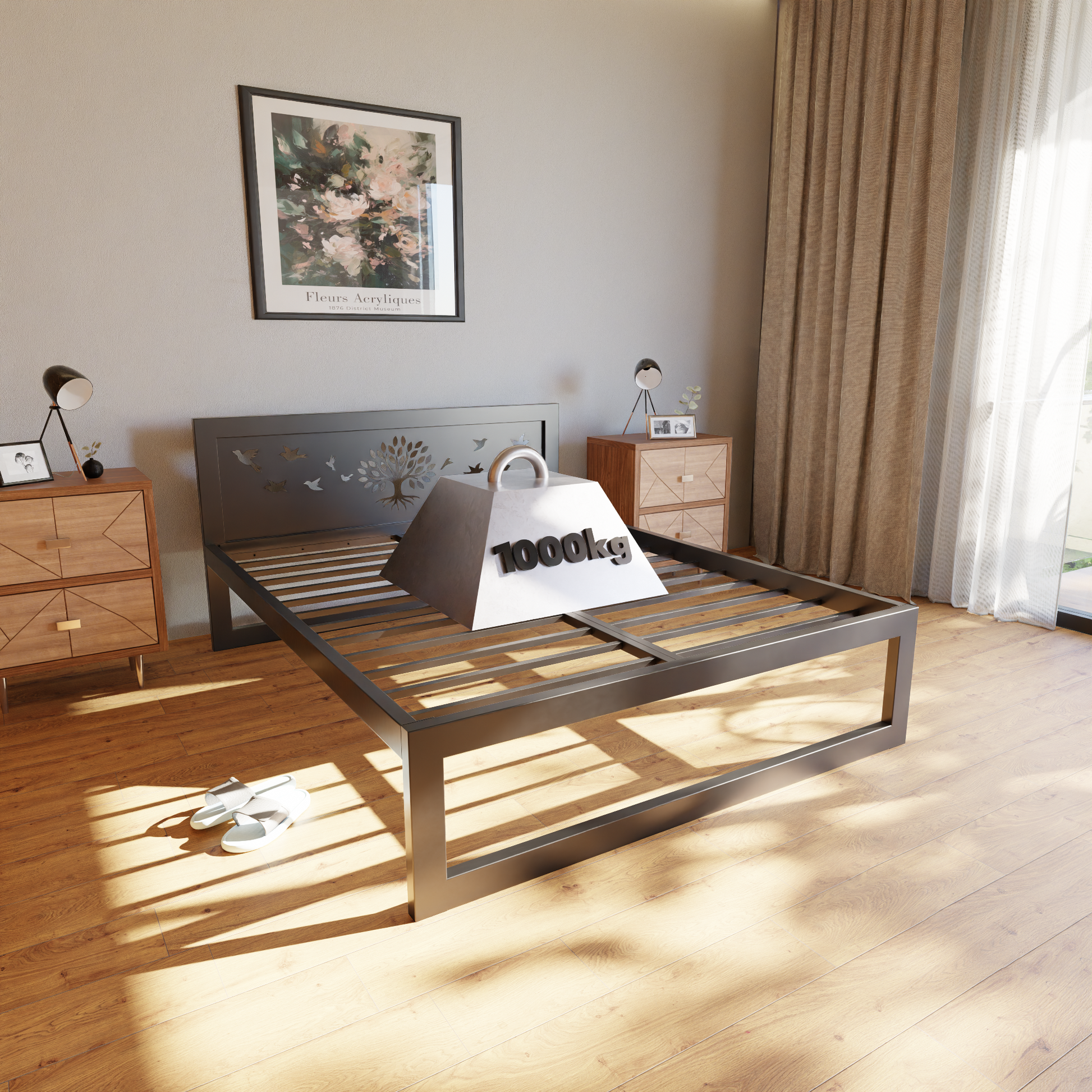 Letto in metallo Kovová posteľ Ryka Standard M4