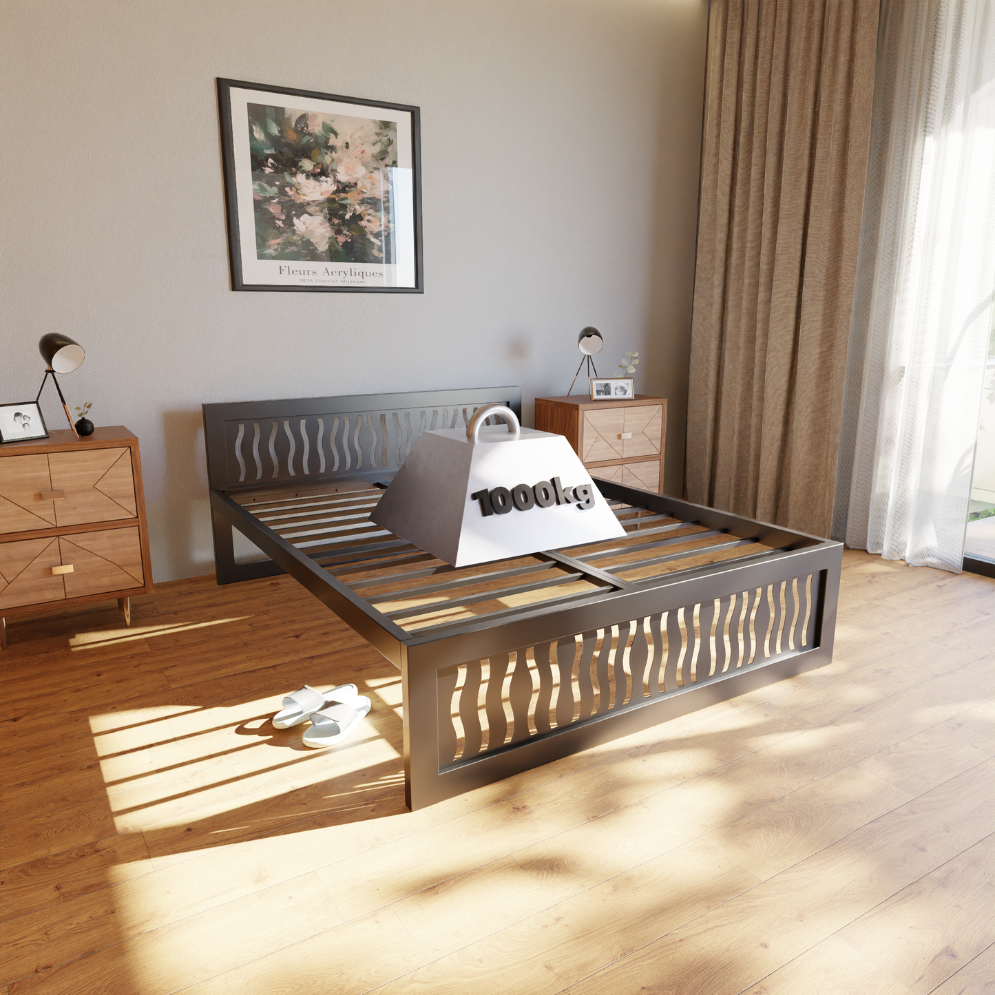 Letto in metallo Kovová posteľ Ryka Perfor M10