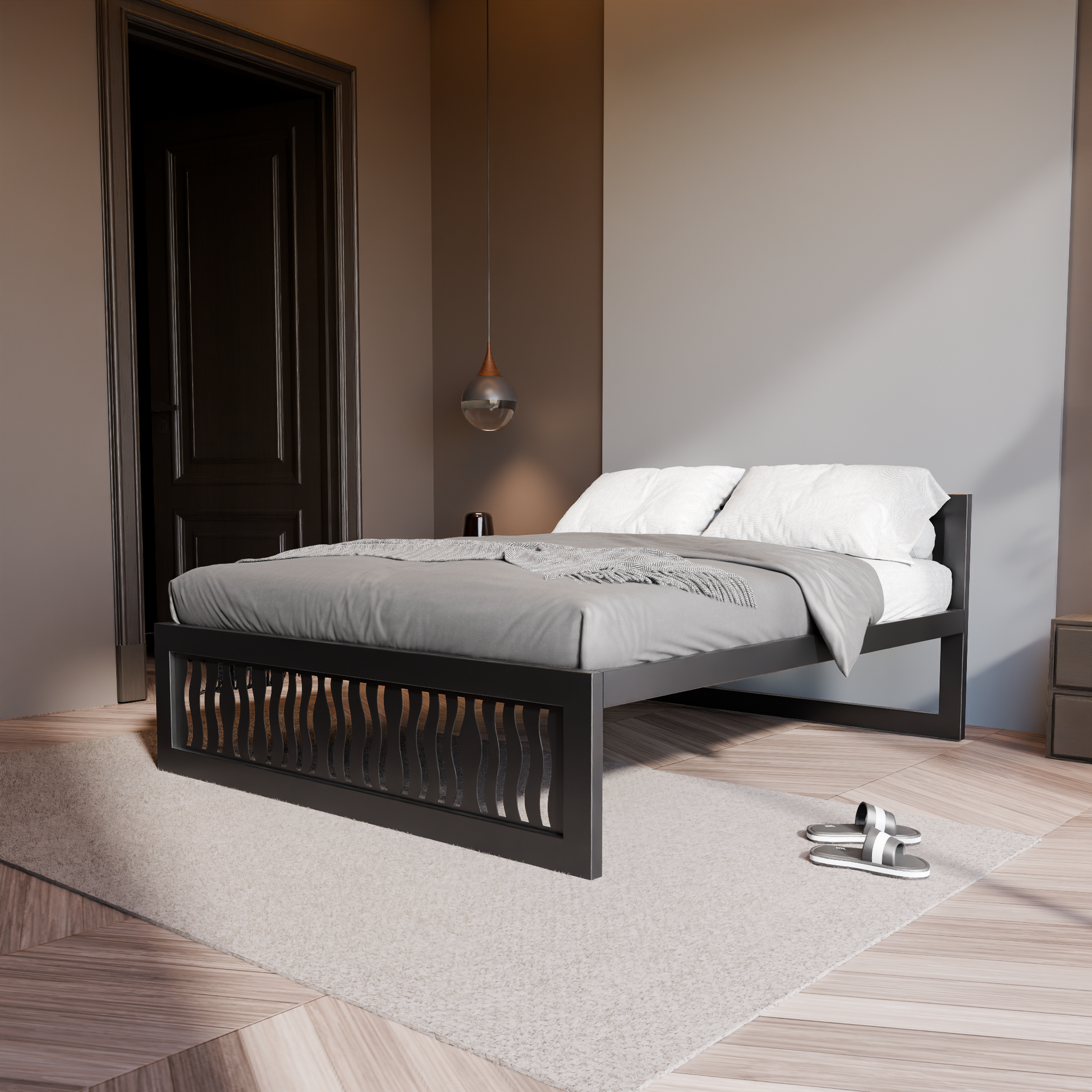 Letto in metallo Kovová posteľ Ryka Perfor M10