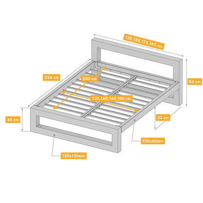 Letto in metallo Kovová posteľ Ryka Classic Xtreme