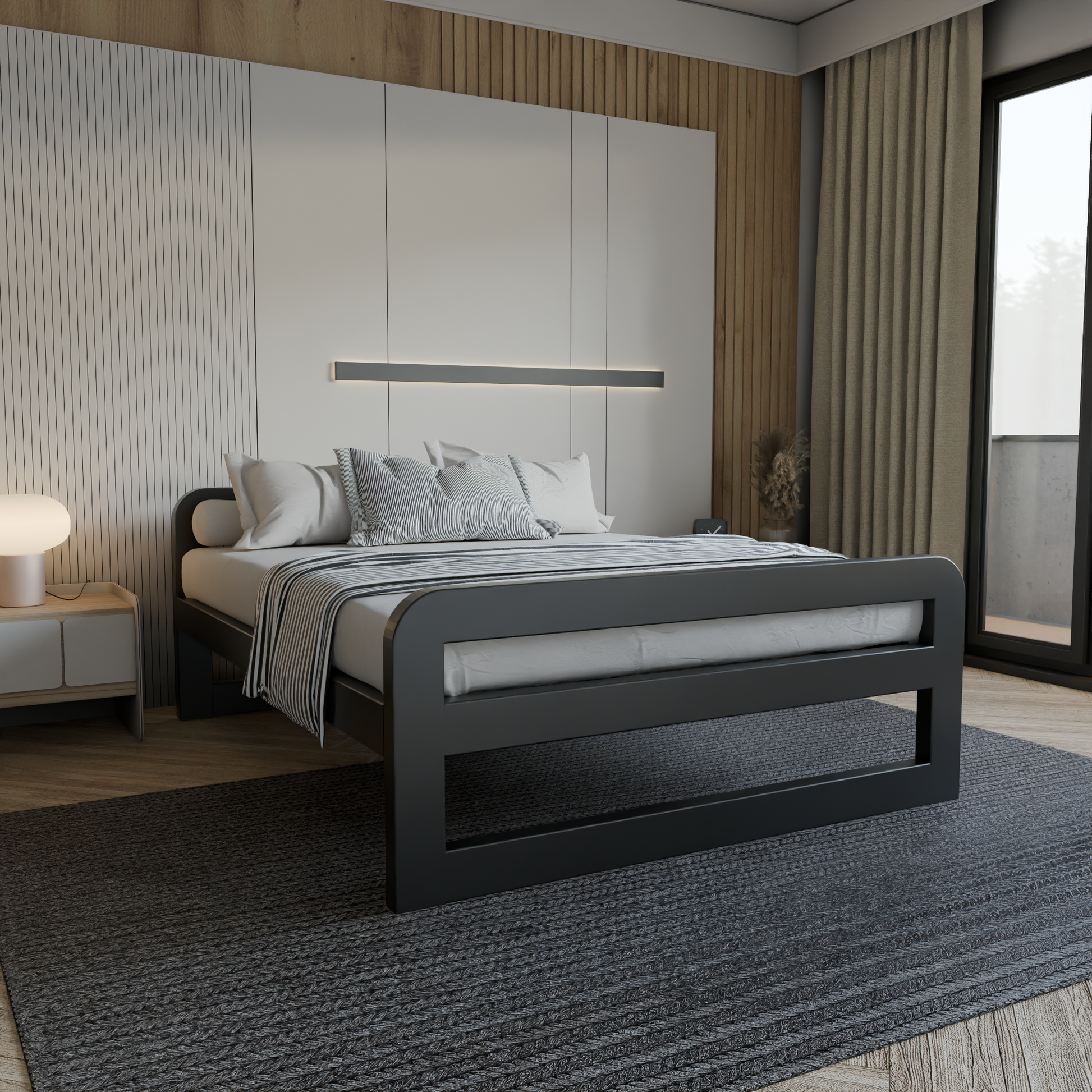Letto in metallo Kovová posteľ Ryka Round uzavretá (profil 120 x 160 mm)