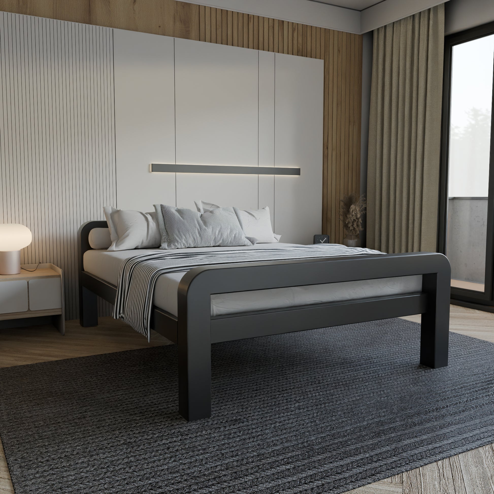 Letto in metallo Kovová posteľ Ryka Round otvorená (profil 120 x 120 mm)