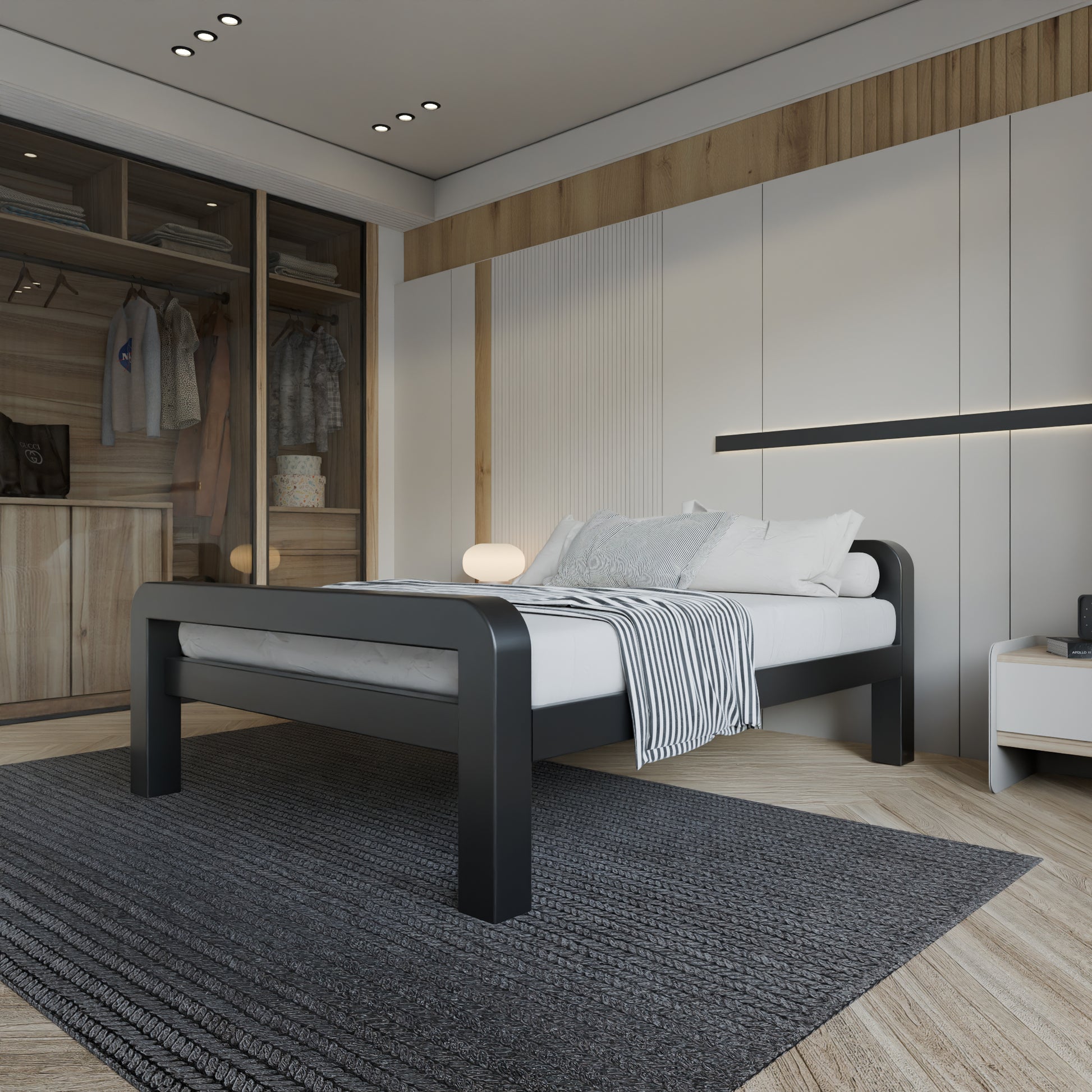 Letto in metallo Kovová posteľ Ryka Round otvorená (profil 120 x 120 mm)