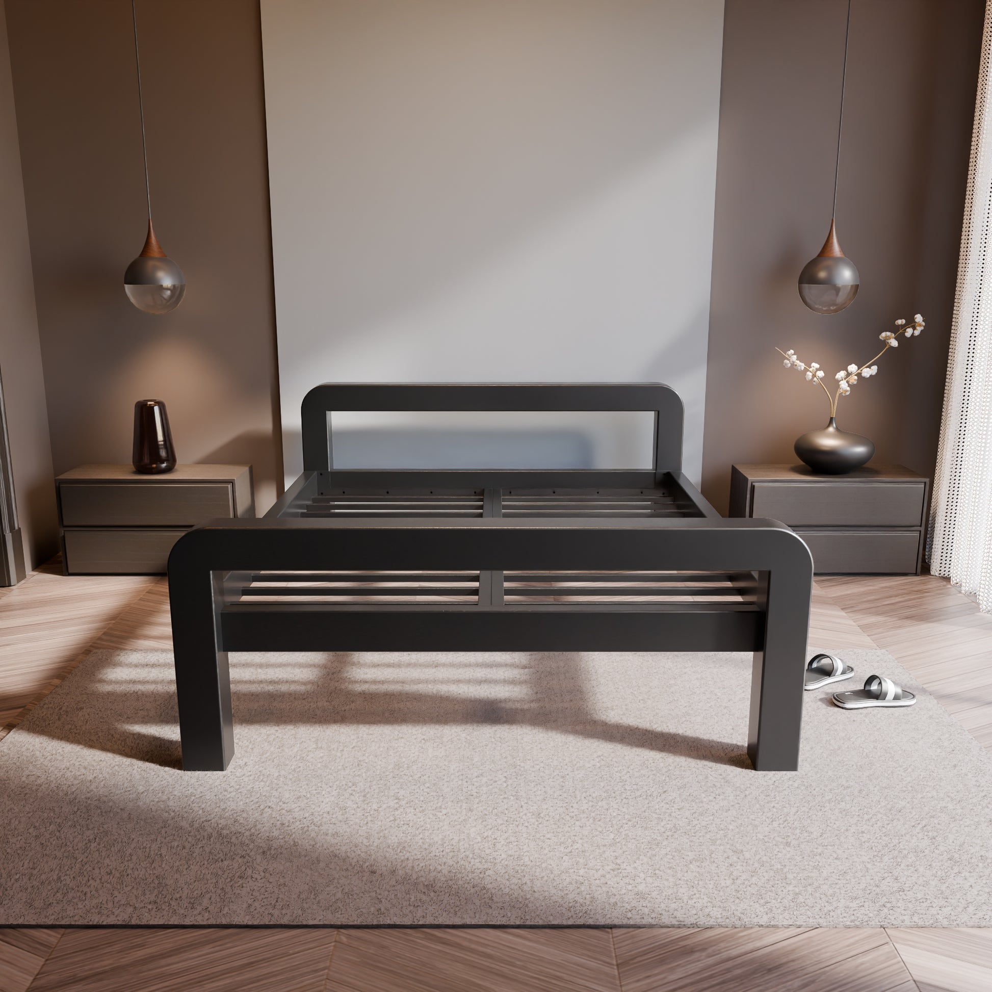 Letto in metallo Kovová posteľ Ryka Round otvorená (profil 120 x 120 mm)