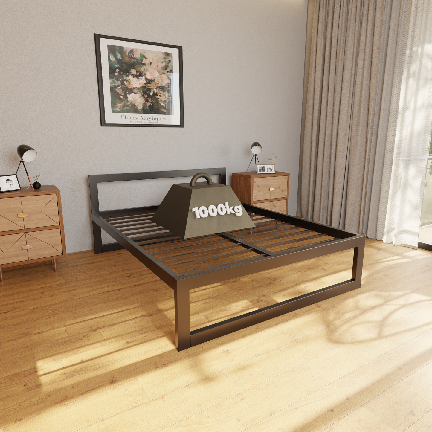 Letto in metallo Kovová posteľ Ryka Classic