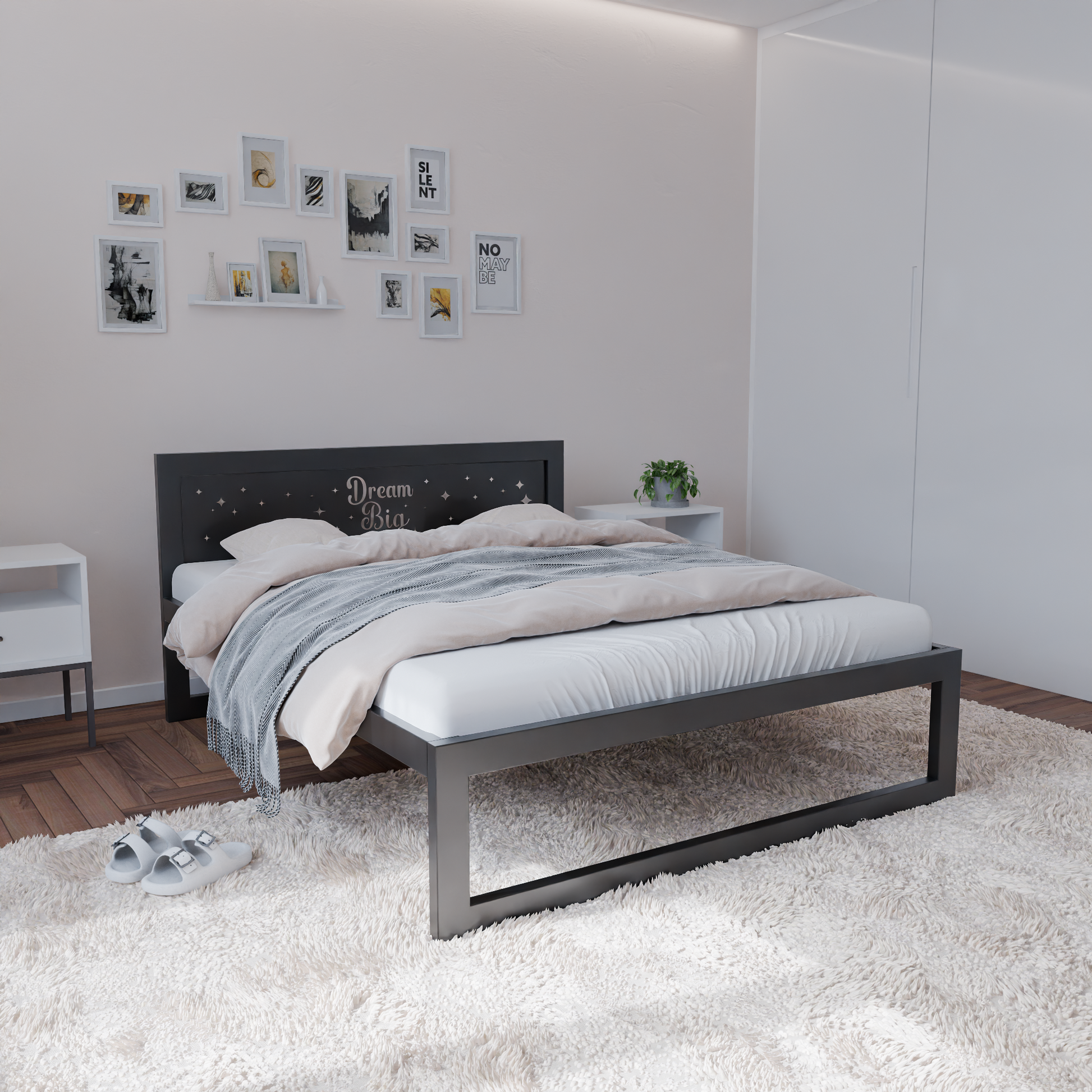 Letto in metallo Kovová posteľ Ryka Standard M13
