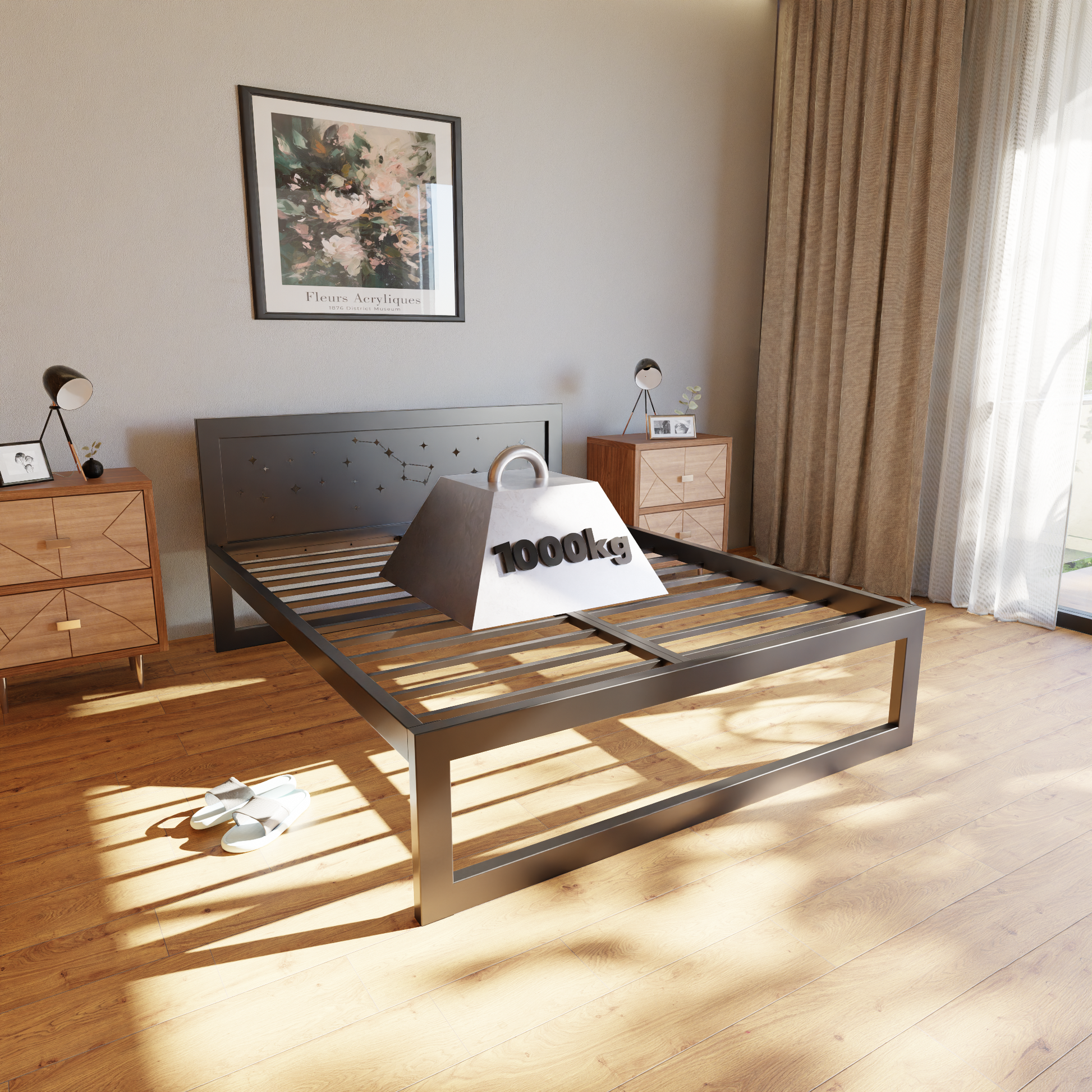 Letto in metallo Kovová posteľ Ryka Standard M8