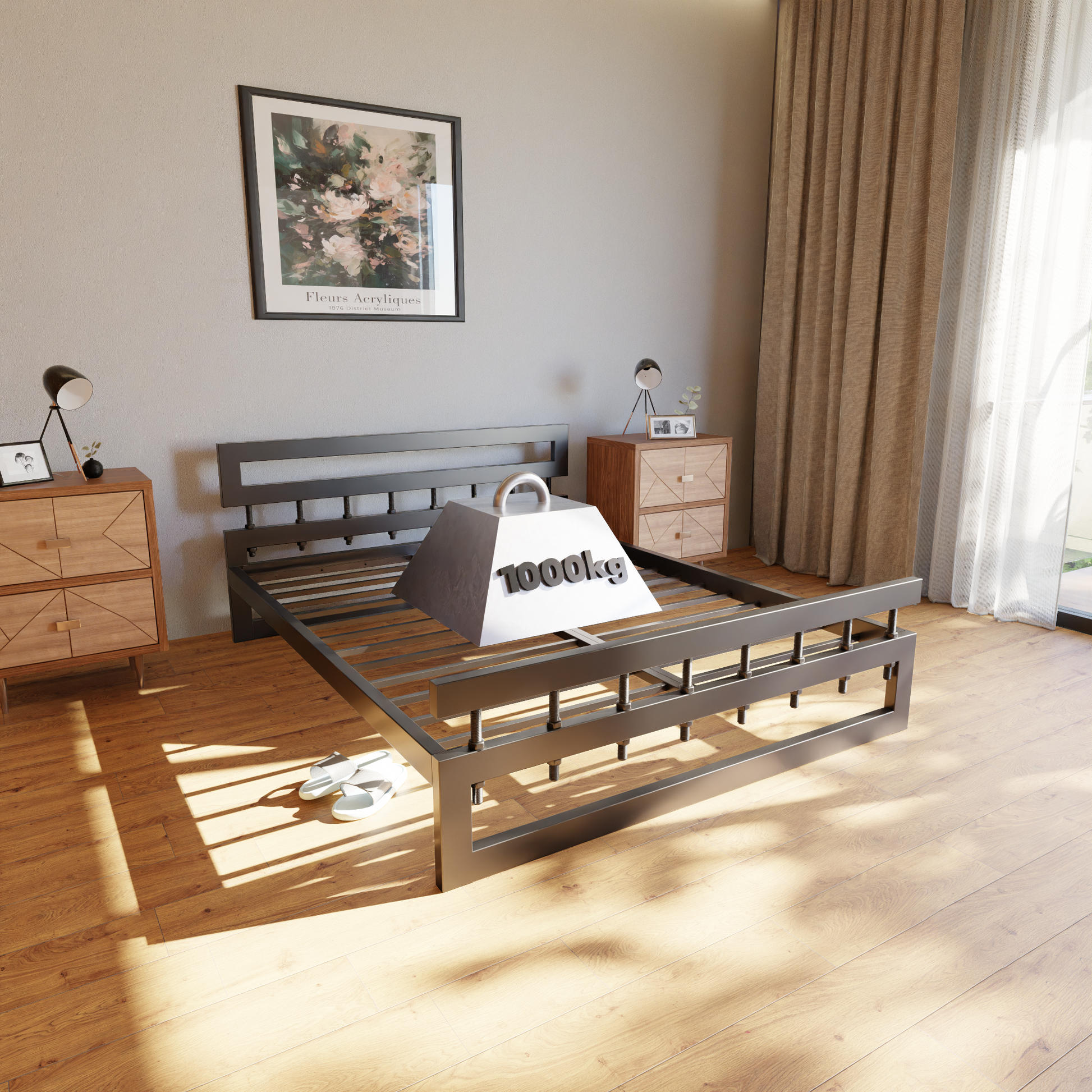 Struttura letto in metallo Kovový posteľový rám Eta Screw