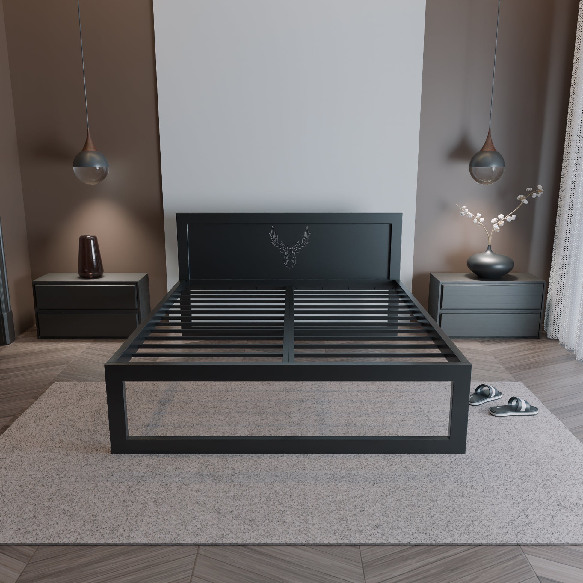 Letto in metallo Kovová posteľ Ryka Standard M5