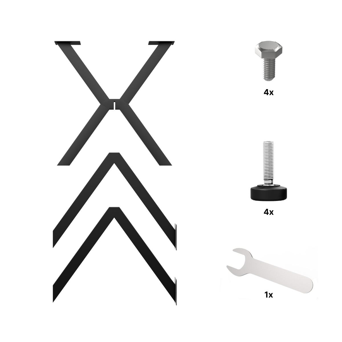 Gamba per tavolo in metallo Acamar