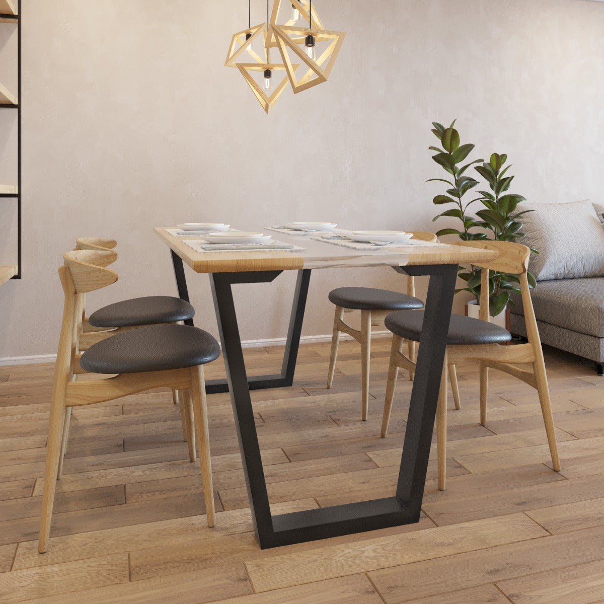Gamba per tavolo in metallo Atria Epox Lite