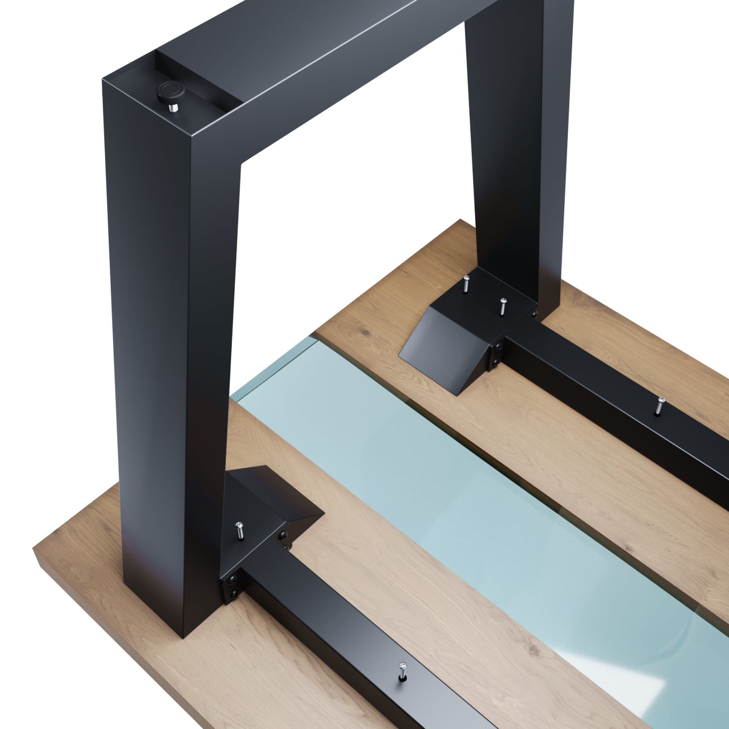 Gamba per tavolo in metallo Atria Epox Extreme