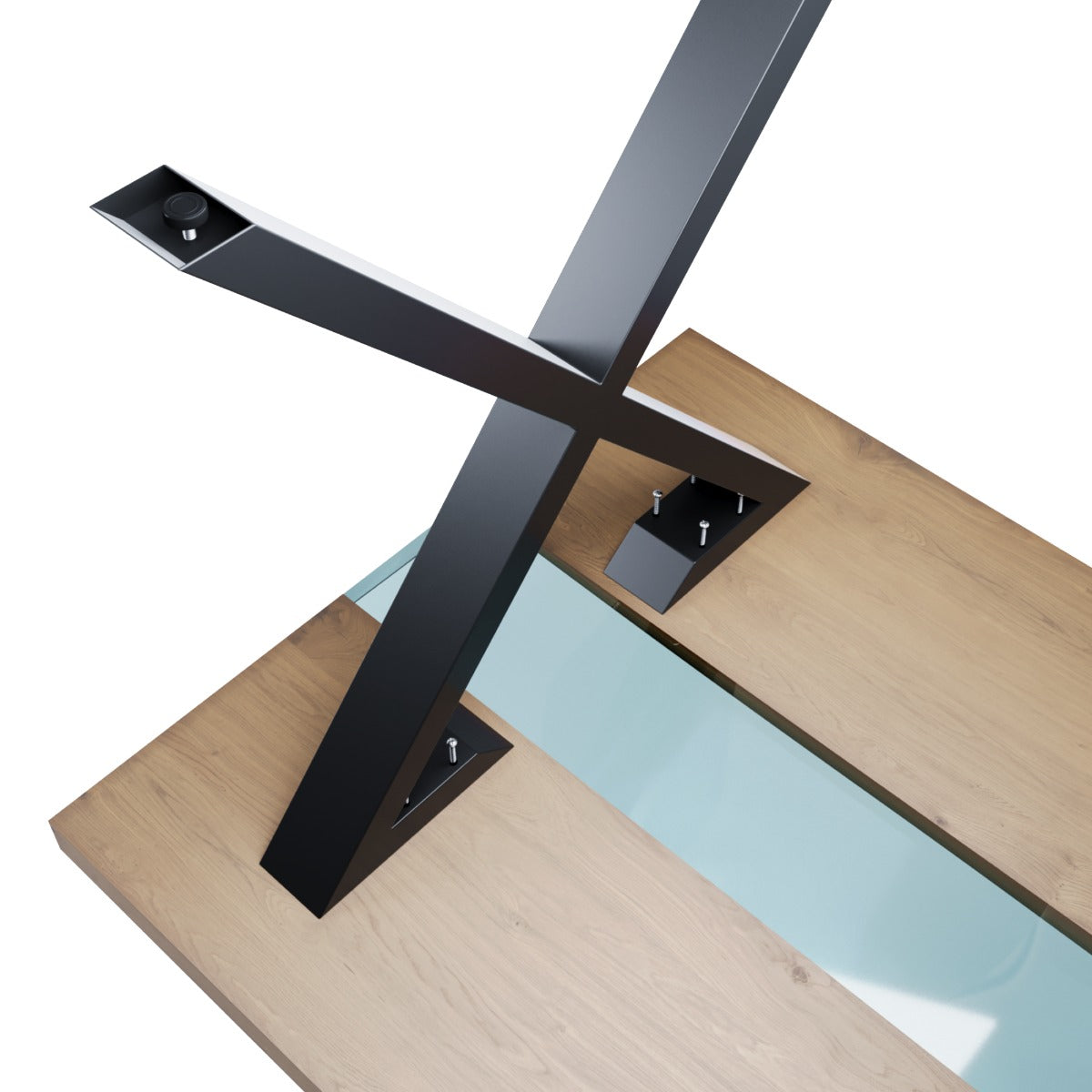Gamba per tavolo in metallo Belaga Epox Lite
