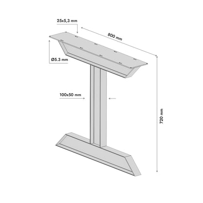 Gambe per tavolo in metallo Dayton