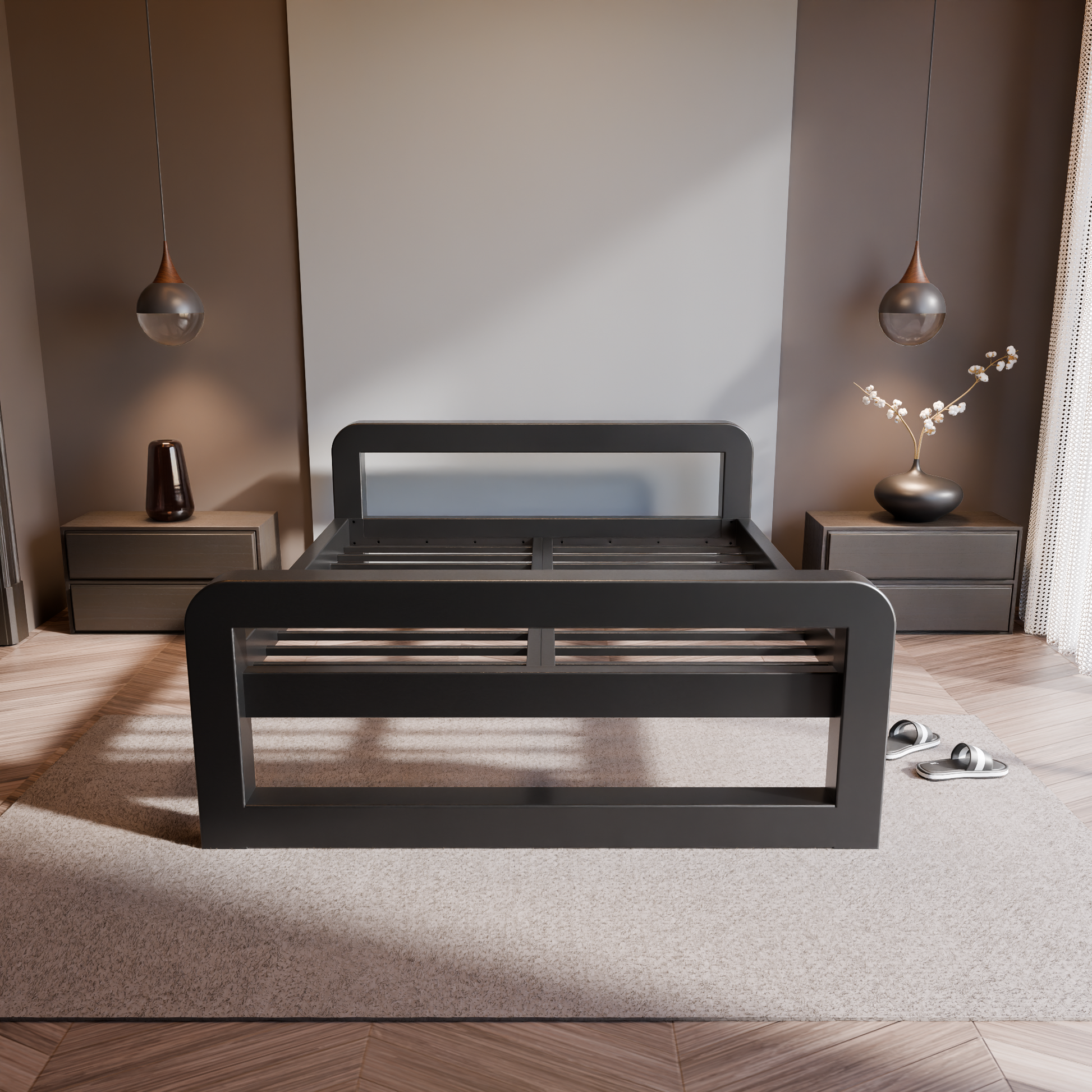 Letto in metallo Kovová posteľ Ryka Round uzavretá (profil 120 x 120 mm)