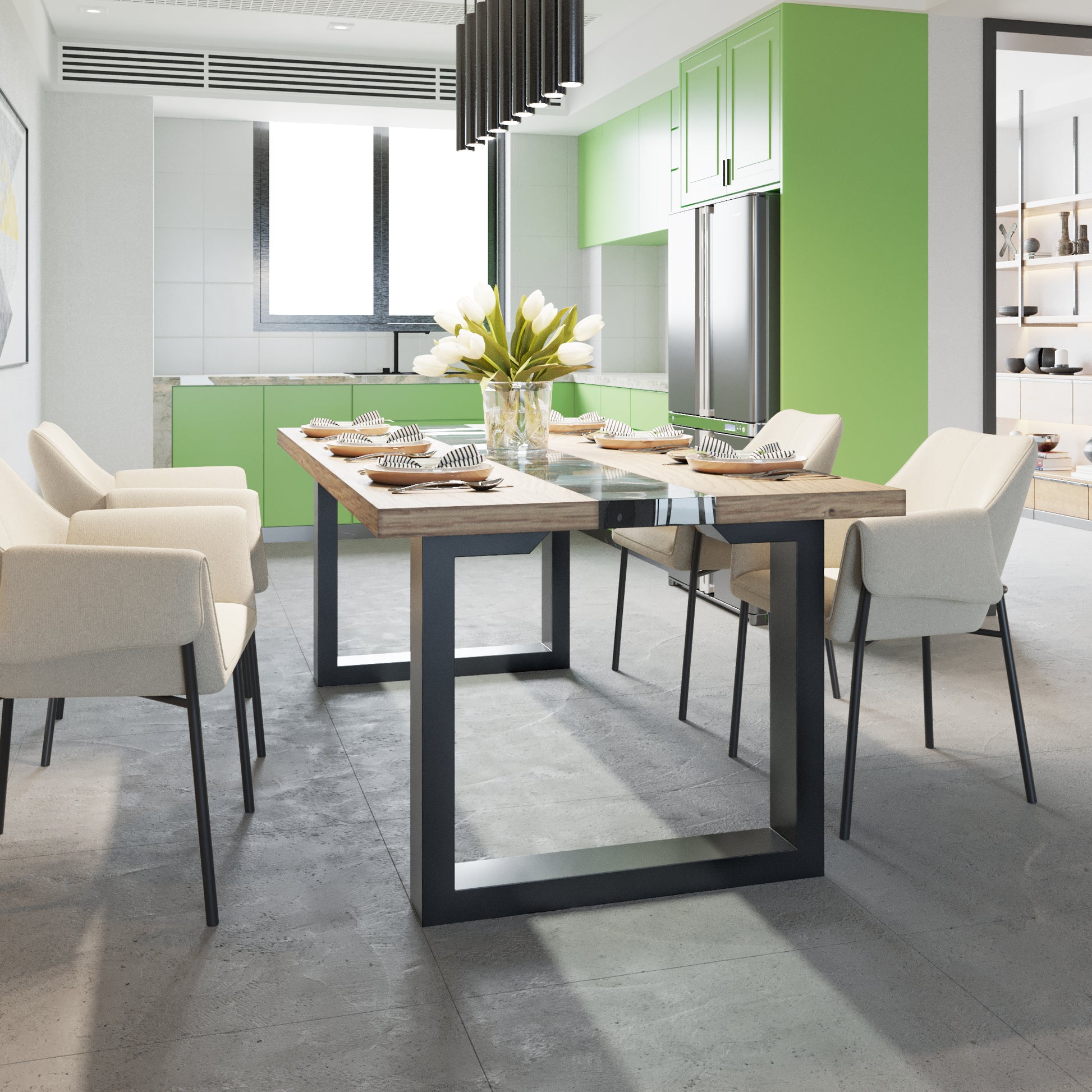 Gamba per tavolo in metallo Eta Epox Extreme