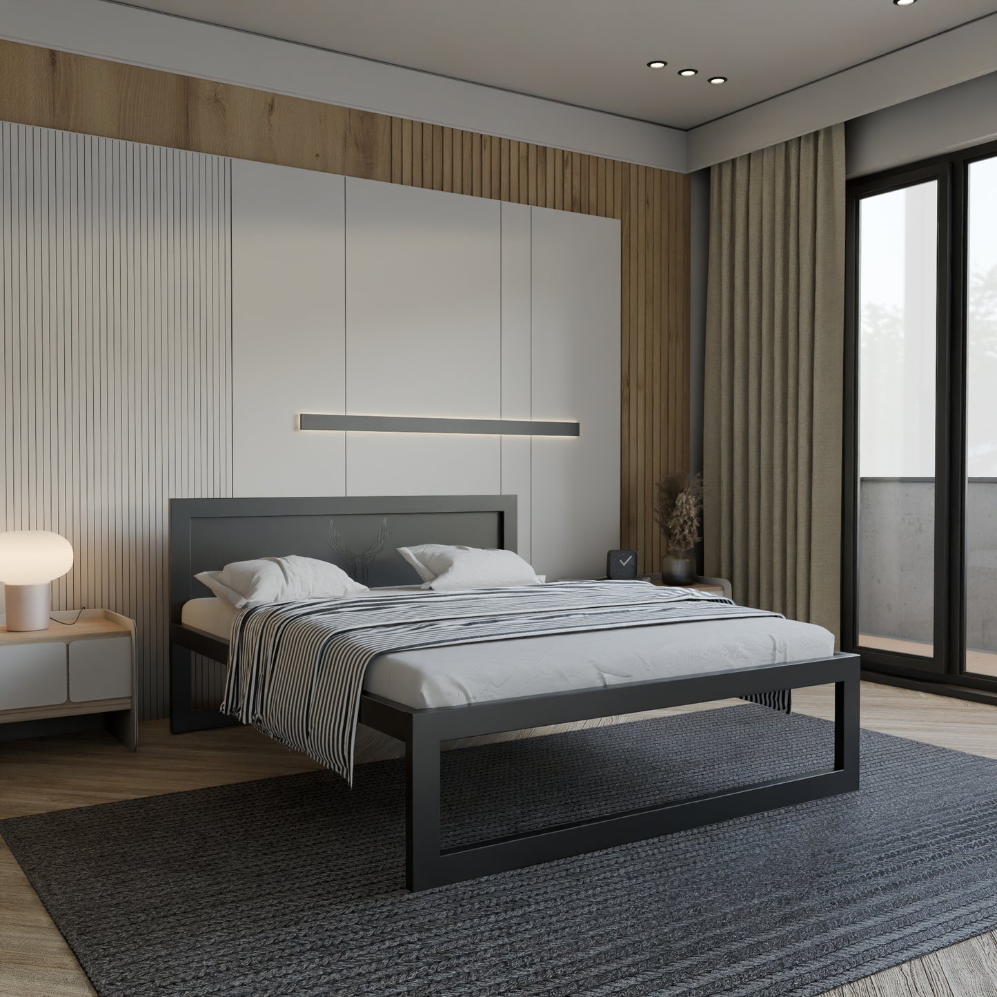 Letto in metallo Kovová posteľ Ryka Standard M5