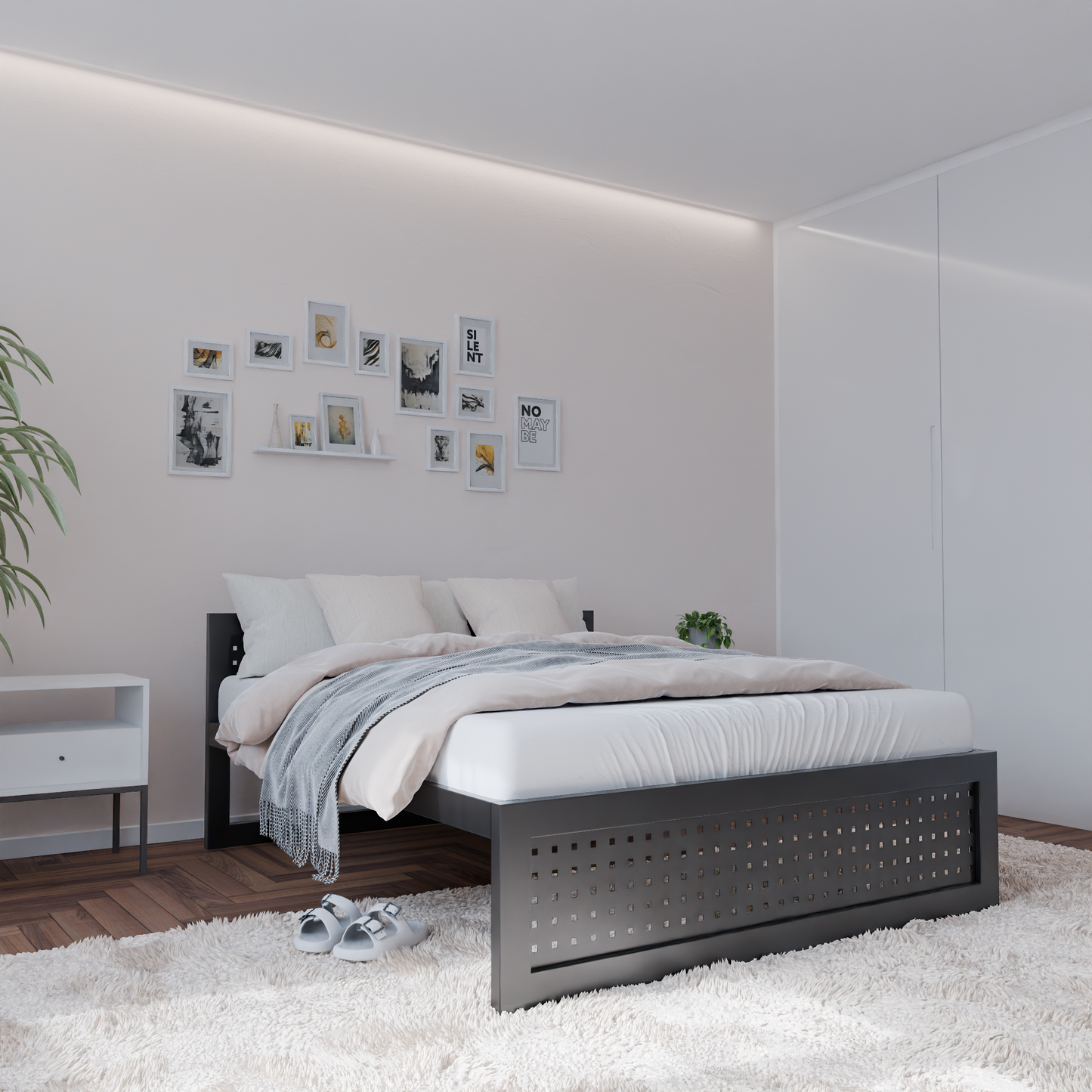 Letto in metallo Kovová posteľ Ryka Perfor M18