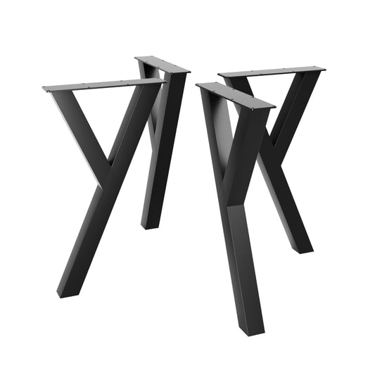 Set 4 gambe per tavolo in metallo Lucida
