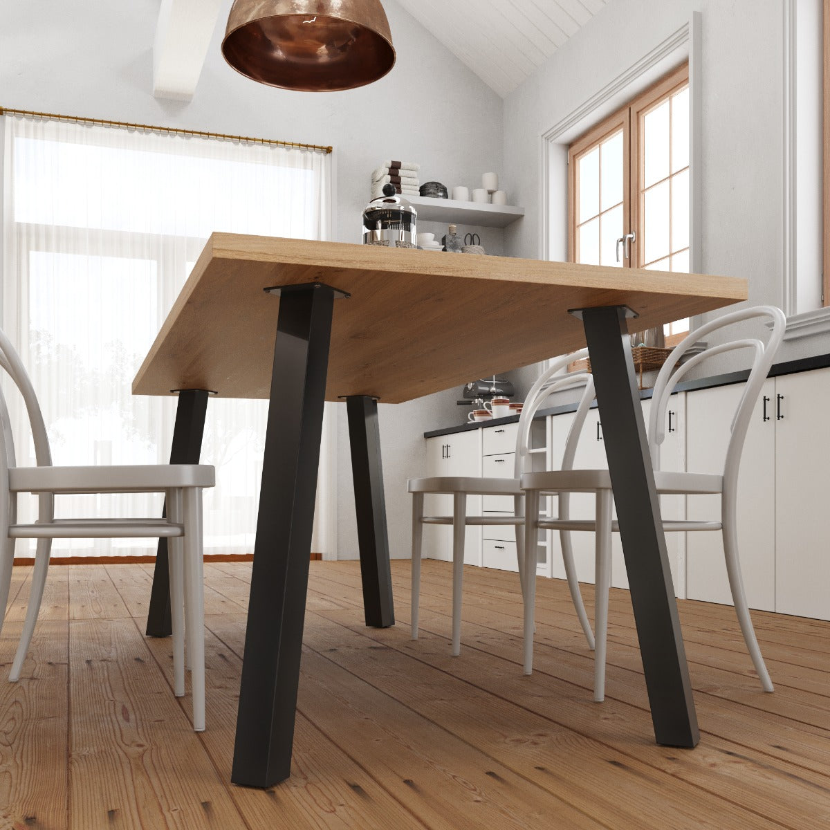 Gamba per tavolo in metallo Melmak Angle