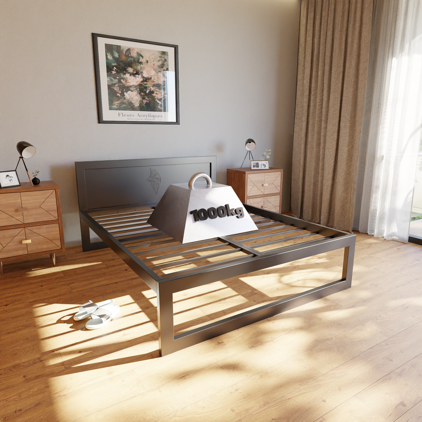 Letto in metallo Kovová posteľ Ryka Standard M6