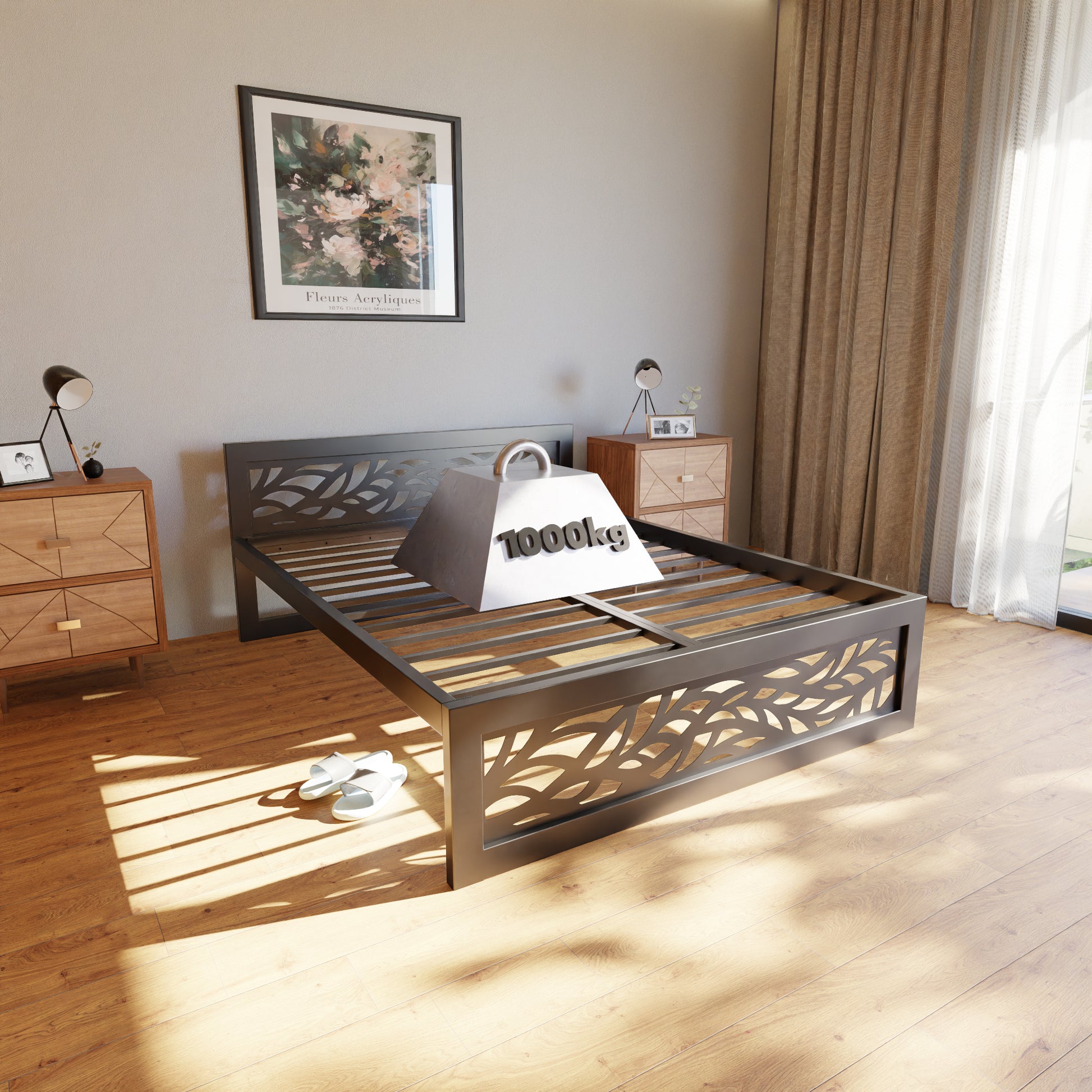 Letto in metallo Kovová posteľ Ryka Perfor M2