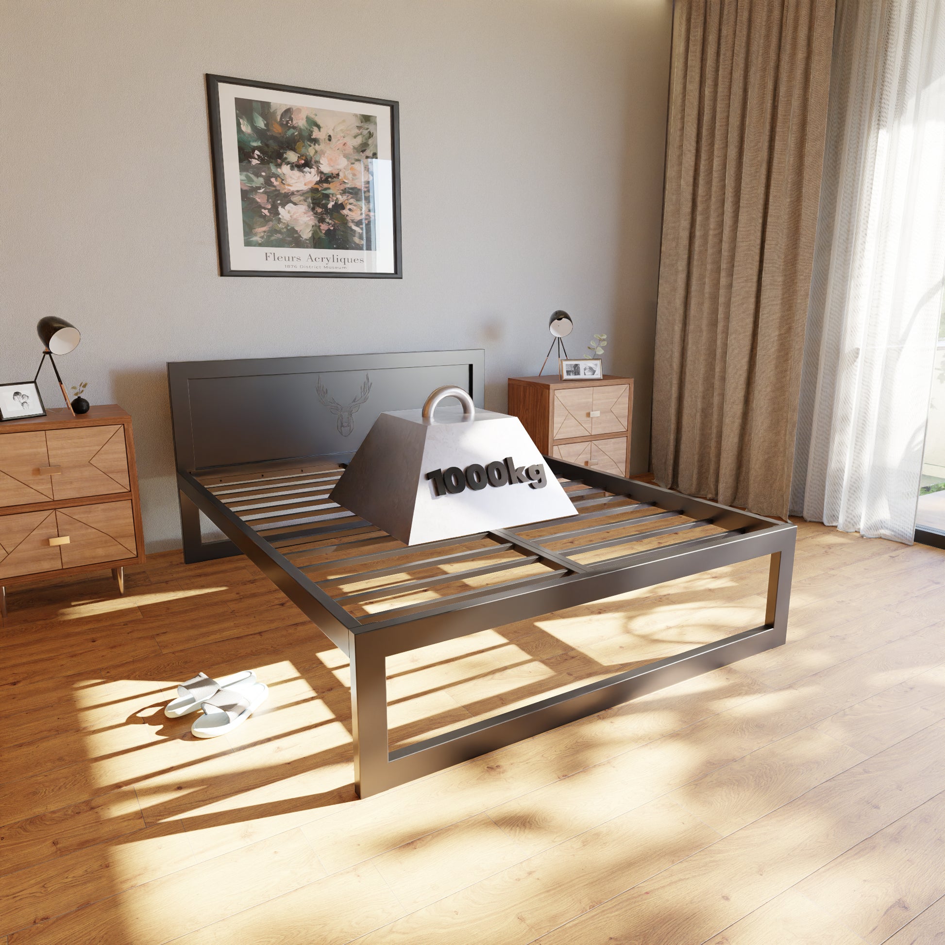 Letto in metallo Kovová posteľ Ryka Standard M5